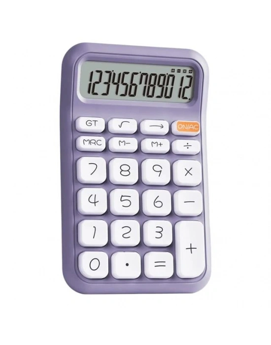 PM-25411 Mor 12 Haneli Hesap Makinesi