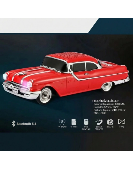 Pontiac Klasik Araba Tasarımlı Bluetooth Hoparlör