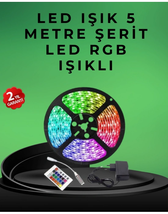 Pratik Kurulumlu 5 Metre Kumandalı Şerit LED