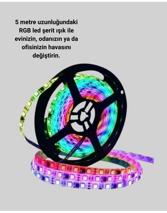 Pratik Kurulumlu 5 Metre Kumandalı Şerit LED