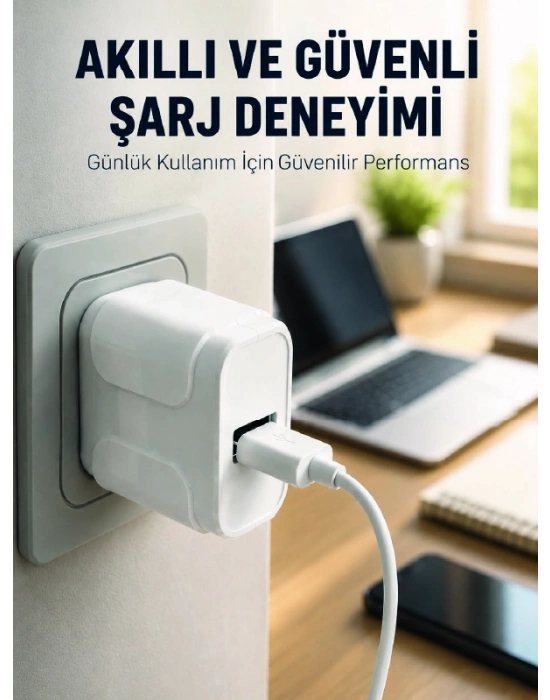 Pratik ve Kompakt Tasarımlı 12W USB Telefon Şarj Adaptörü