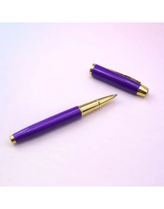 Premium Mor Metal Roller Kalem