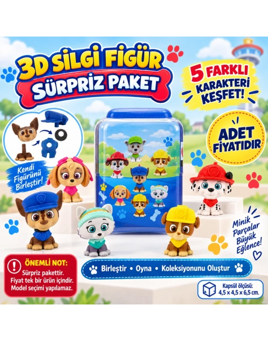 Puzzle Palz 3D Silgi Figür Sürpriz Paket