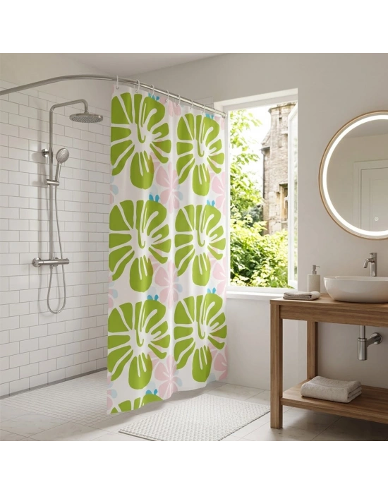 PVC Banyo Duş Perdesi Çift Kanat