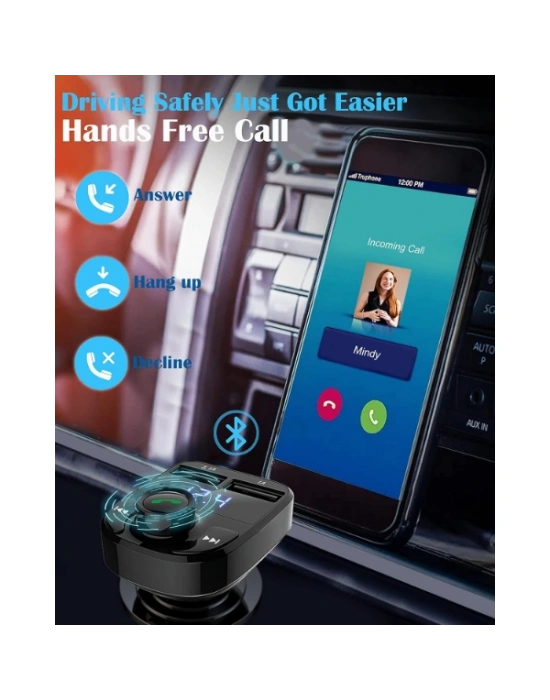 QC 3.1A USB &amp; PD /TF FM Transmitter