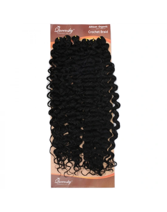 QueenSky Afro Dalgası Saç - 75cm - 240gr - Siyah