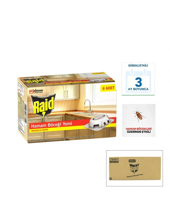 Raid 6 Parça Hamam Böcek Yemi