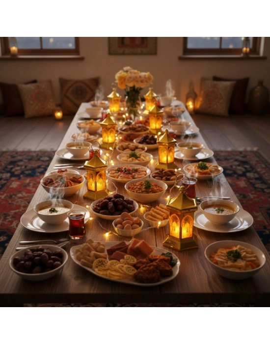 Ramazan Temalı Altıgen Kubbe LED Lamba