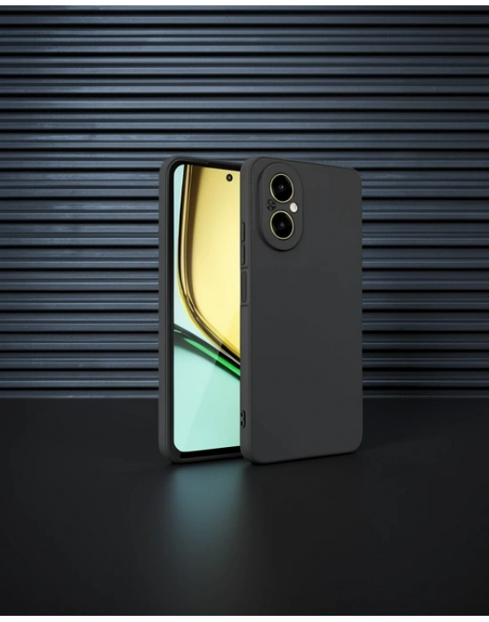 Realme 12 Lite Kılıf First Silikon - Siyah