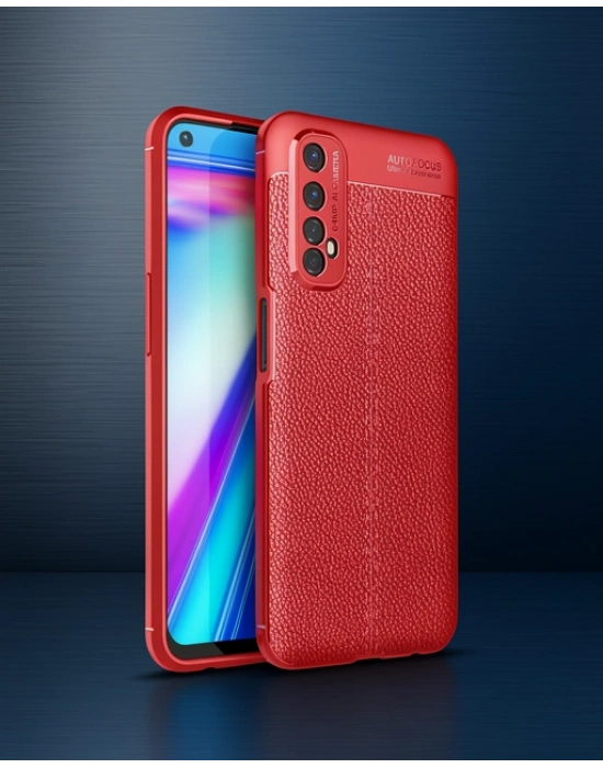 Realme 7 Kılıf Auto Focus Kapak - Kırmızı