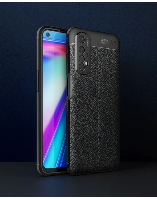 Realme 7 Kılıf Auto Focus Kapak - Siyah
