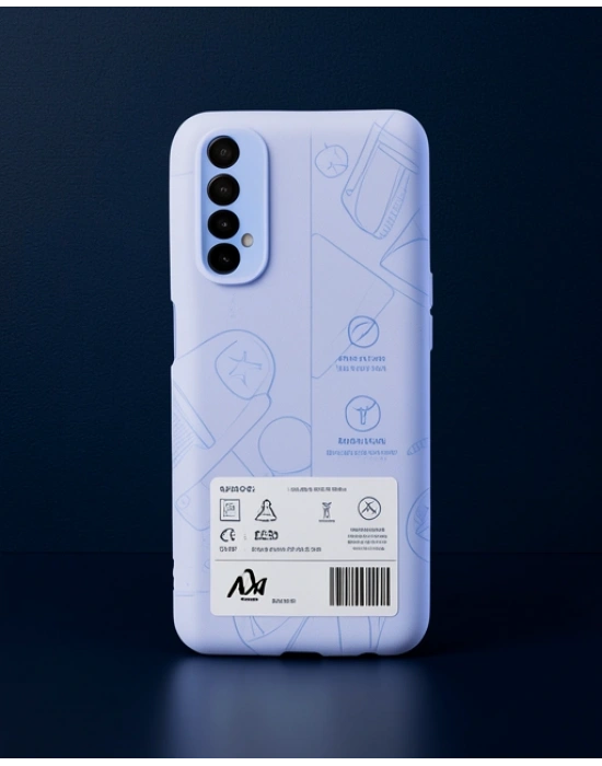 Realme 7 Kılıf First Silikon - Lila