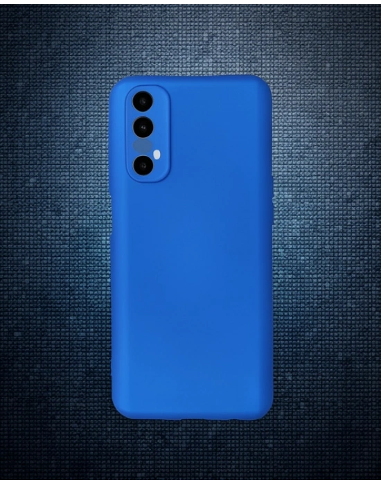Realme 7 Kılıf First Silikon - Mavi