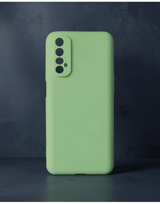 Realme 7 Kılıf First Silikon - Yeşil