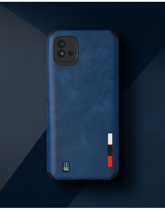 Realme C11 2021 Kılıf Loop Deri Silikon - Lacivert