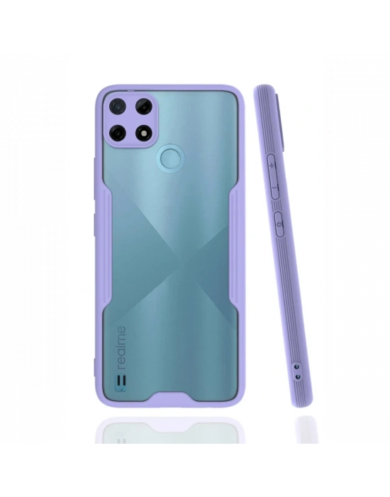 Realme C25Y Kılıf Platin Silikon - Lila