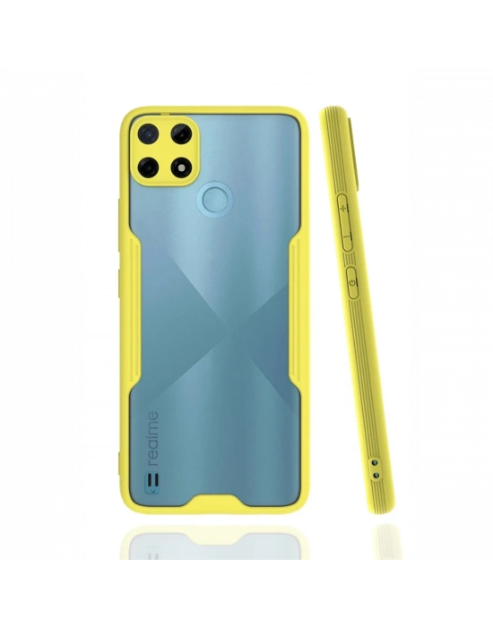 Realme C25Y Kılıf Platin Silikon - Sarı