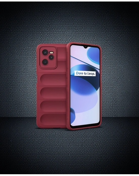 Realme C35 Kılıf Optimum Silikon - Bordo