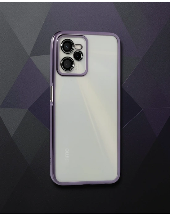 Realme C35 Kılıf Razer Lensli Silikon - Mor