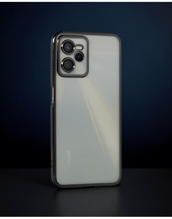 Realme C35 Kılıf Razer Lensli Silikon - Siyah