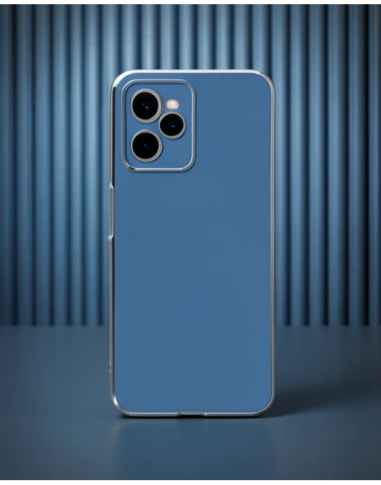 Realme C35 Kılıf Volet Silikon - Mavi