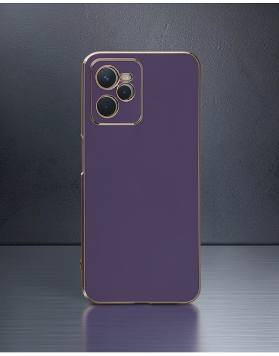 Realme C35 Kılıf Volet Silikon - Mor