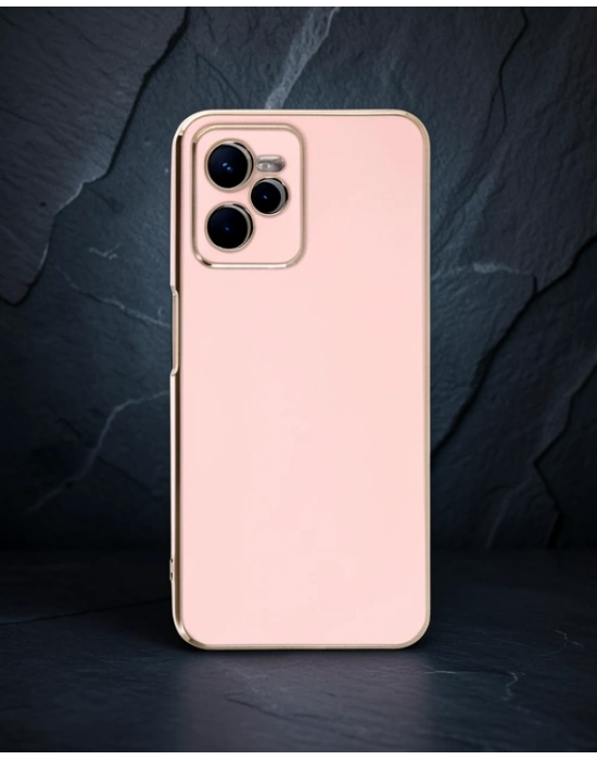Realme C35 Kılıf Volet Silikon - Pembe