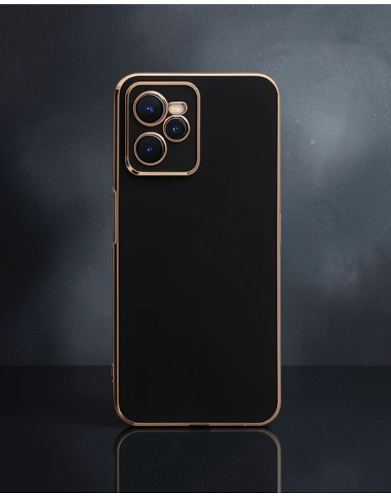 Realme C35 Kılıf Volet Silikon - Siyah