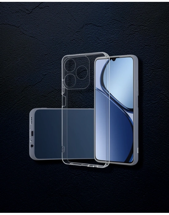 Realme C61 Kılıf Lüx Şeffaf Silikon