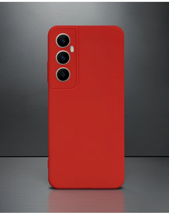 Realme C65 Kılıf First Silikon - Kırmızı