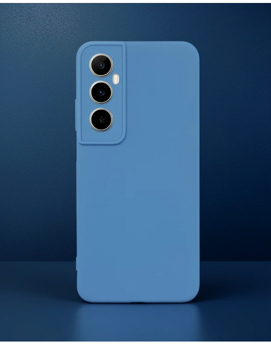 Realme C65 Kılıf First Silikon - Mavi