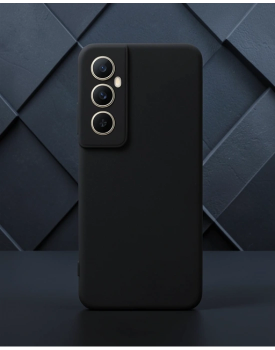 Realme C65 Kılıf First Silikon - Siyah