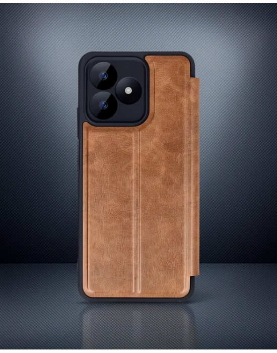 Realme Note 50 4g Kılıf Flip Cover - Taba