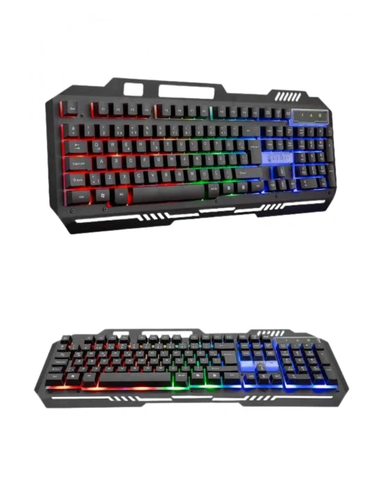RGB Işıklı Gaming Oyuncu Klavye Q Klavye Mouse Hediyeli