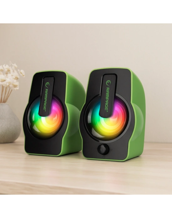 RGB Işıklı USB 2.0 1+1 Multimedya Hoparlör Seti