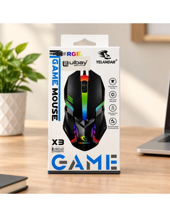 RGB Kutulu Oyuncu Mouse
