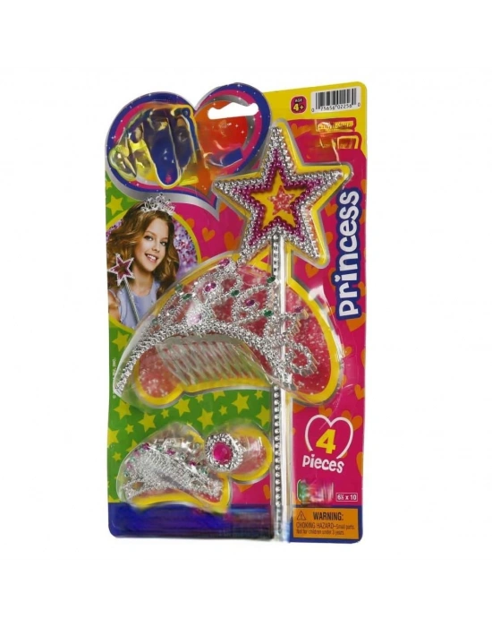 S01002256 Kokoş Set Taç/asa Simli 4PRÇ