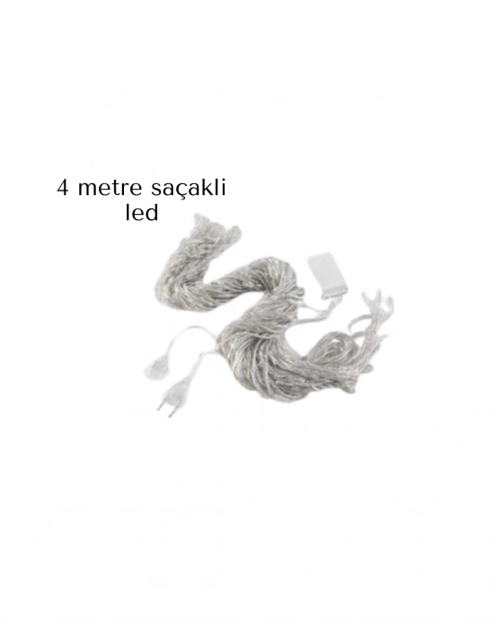 Saçaklı 4 Metre Perde Led