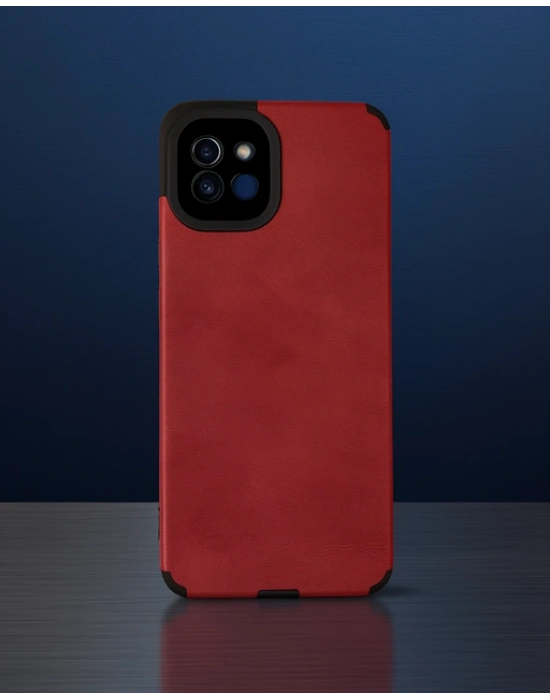 Samsung Galaxy A03 Kılıf Loop Deri Silikon - Kırmızı
