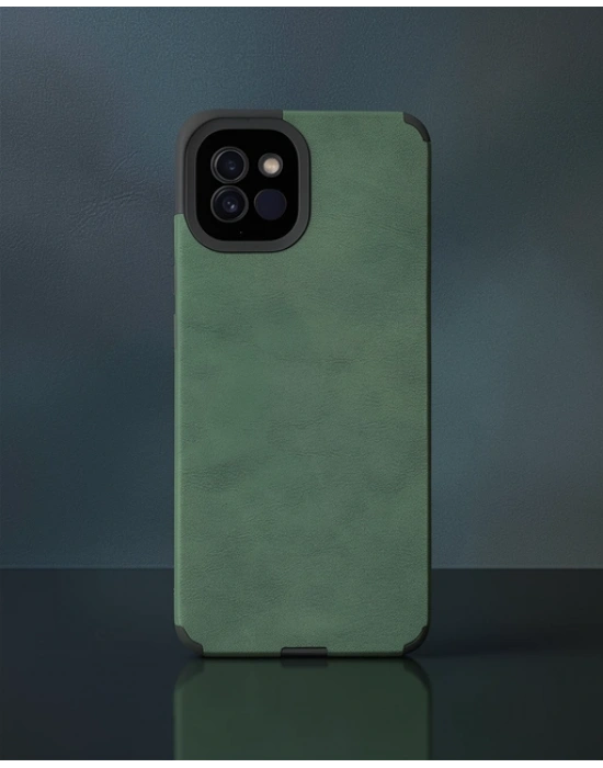 Samsung Galaxy A03 Kılıf Loop Deri Silikon - Yeşil