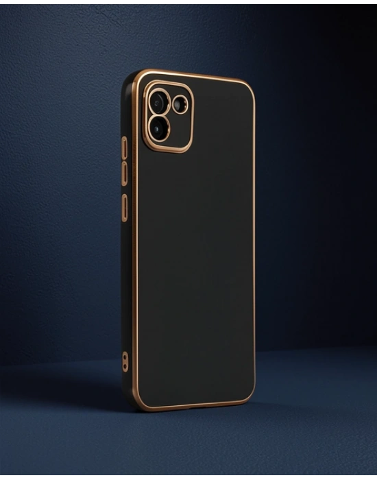 Samsung Galaxy A03 Kılıf Volet Silikon - Siyah