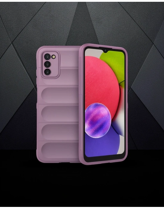 Samsung Galaxy A03s Kılıf Optimum Silikon - Mor