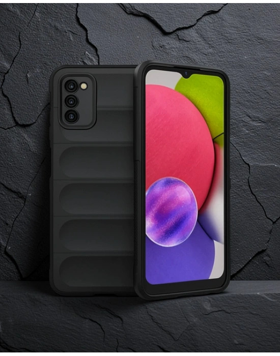 Samsung Galaxy A03s Kılıf Optimum Silikon - Siyah