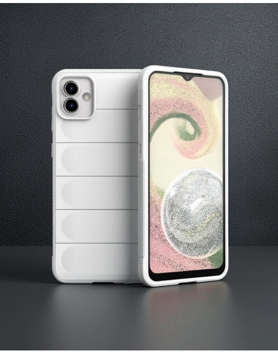Samsung Galaxy A04 Kılıf Optimum Silikon - Krem