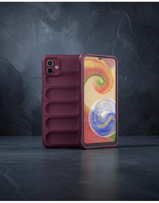 Samsung Galaxy A04e Kılıf Optimum Silikon - Bordo