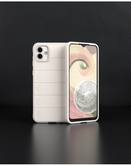 Samsung Galaxy A04e Kılıf Optimum Silikon - Krem