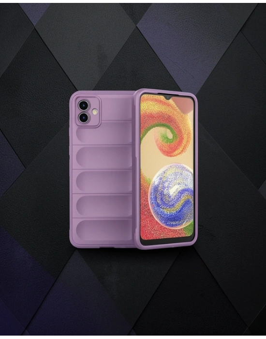 Samsung Galaxy A04e Kılıf Optimum Silikon - Mor