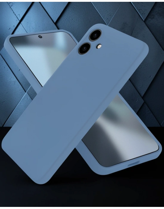 Samsung Galaxy A06 Kılıf First Silikon - Mavi