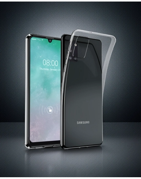 Samsung Galaxy A31 Kılıf Lüx Şeffaf Silikon