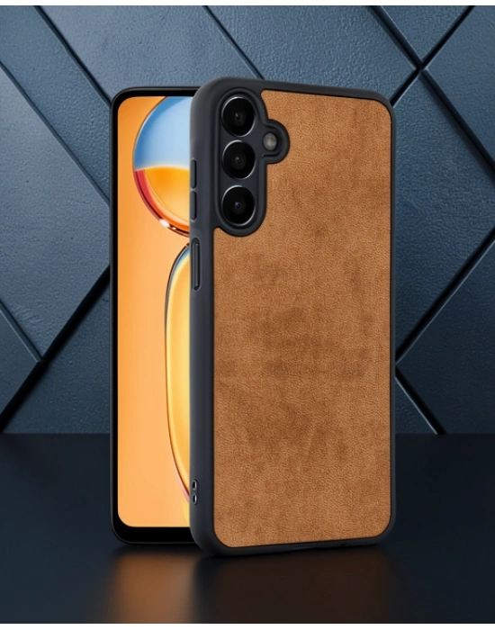 Samsung Galaxy A36 Kılıf Aras Deri Kapak - Taba